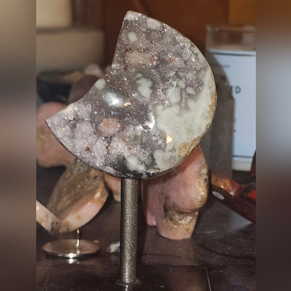 Amathyst Moon On Stand